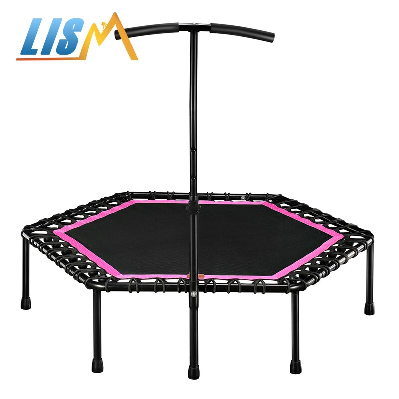 Lism 45-Inch Indoor Fitness Aerobics Training Stille Mini Trampoline Met Verstelbare Handgreep
