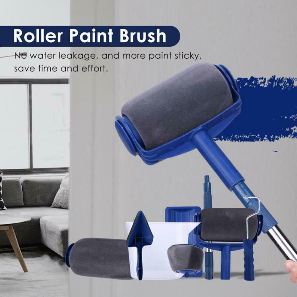 8PCS Paint Runner Pro Kit Paint Roller Brush Set Home Improvement Wall Paint Brushes Rollers for Wall Decor DIY Painting Tools