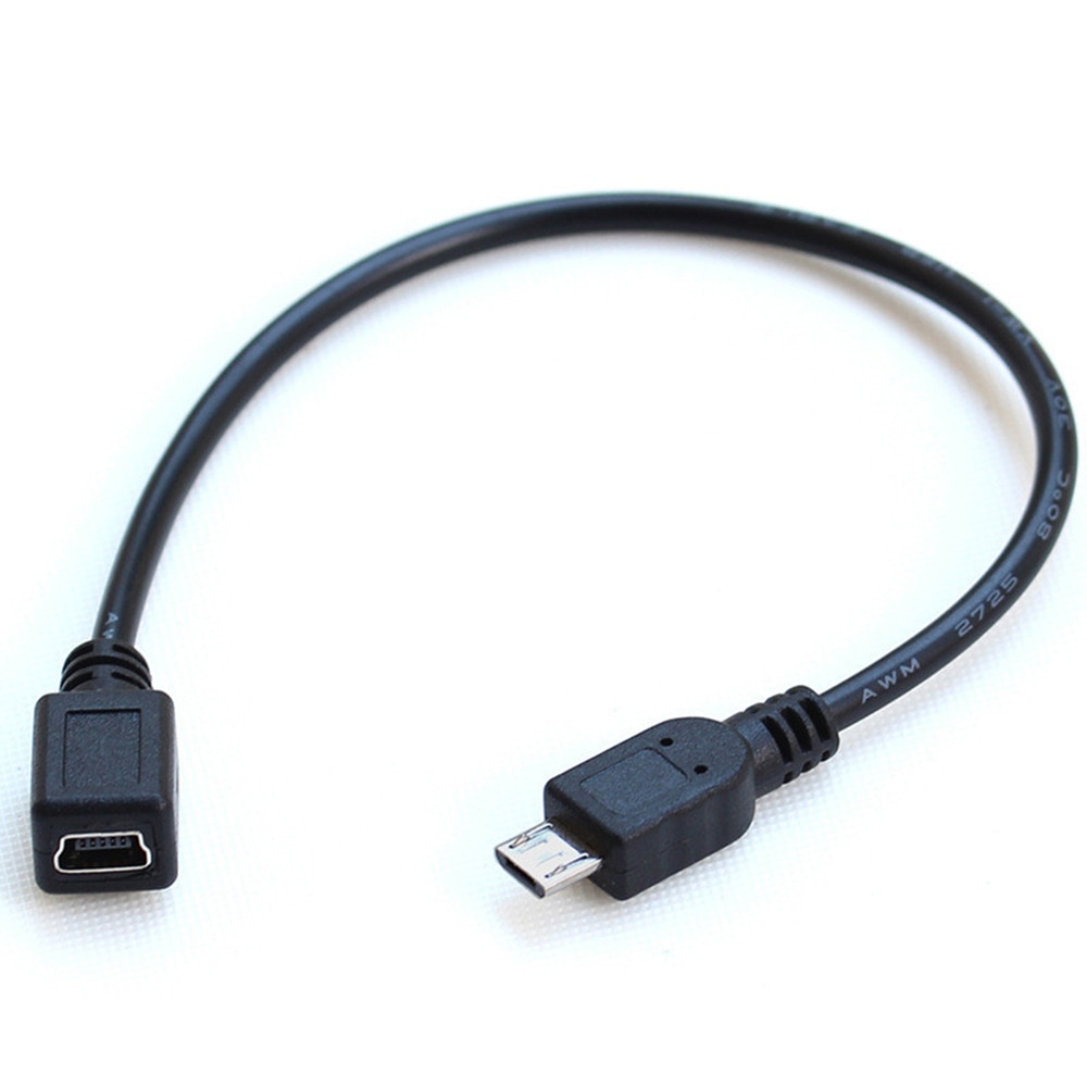 Micro USB Mini Transfer Line 0.3m USB 2.0 Mini-A 5-Pin Female to Micro-B Male Adapter Cable Converter Mobile Phone Accessories