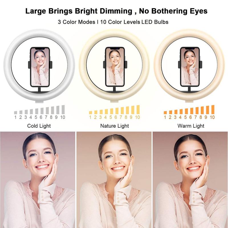 Led Selfie Ring Light Touch Control Fotografie Dimbare Ring Lamp Voor Portret Make Video Voor Ios/Android Smartphones