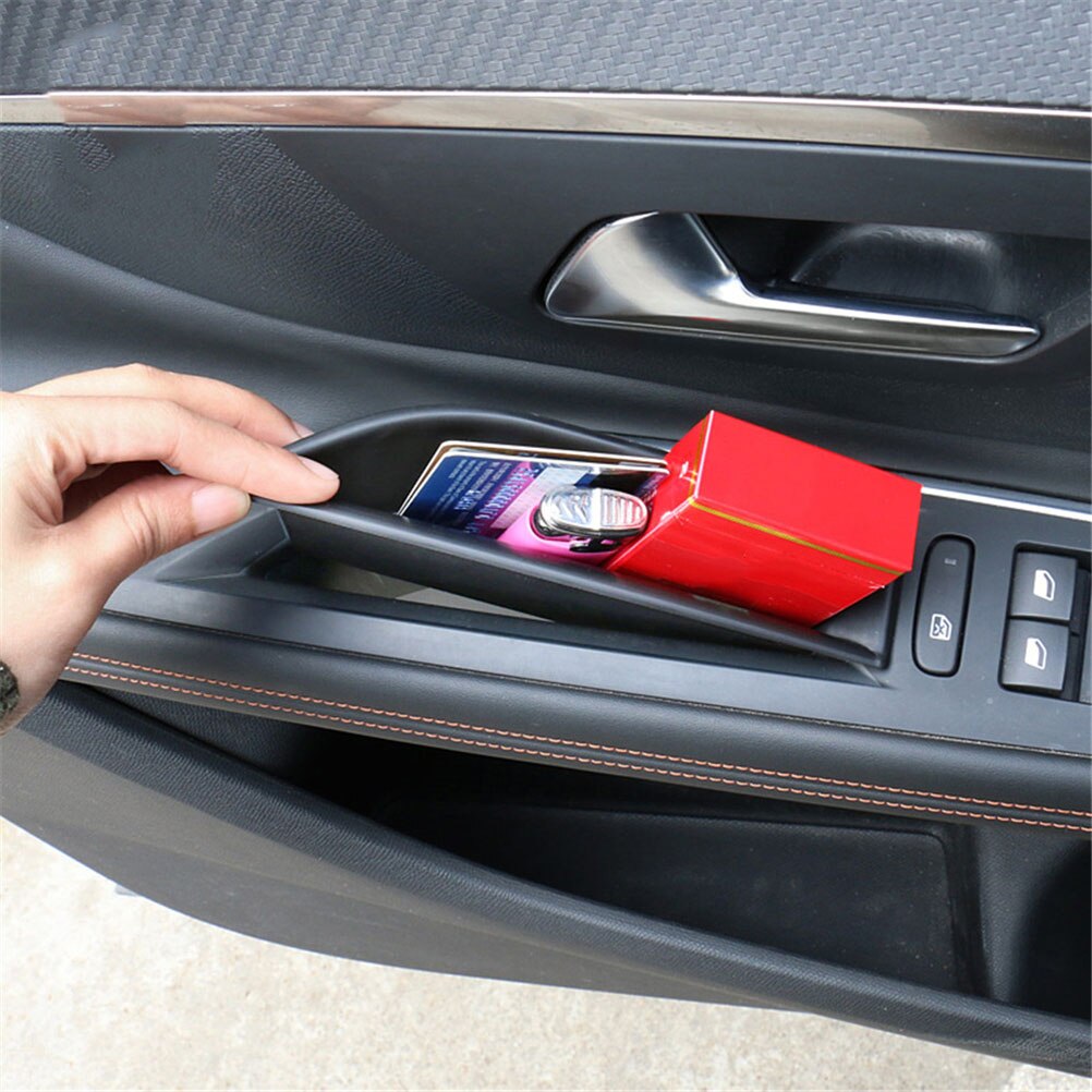 2Pcs Cars Front Door Handle Storage Box Tray Container Car Parts Accessories For PEUGEOT 3008 5008