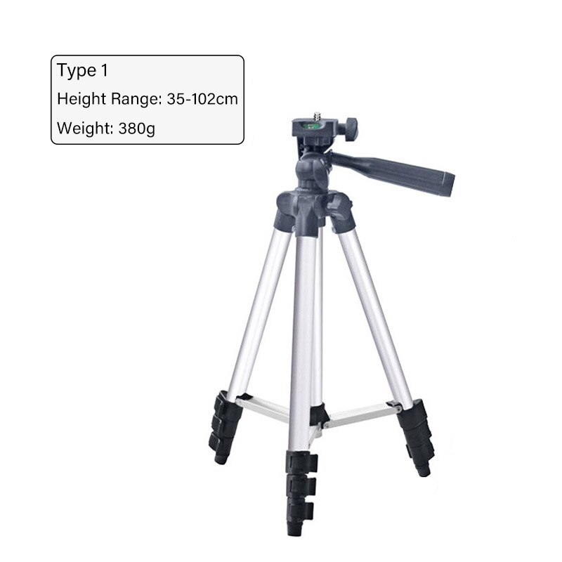 Foldable 102cm 150cm Aluminum Alloy Floor Tripod Telescope Camera Tripod Adjusted Mobile Phone Bracket Live Stand 1/4" Mounting: Height 102cm