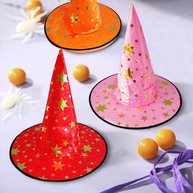 Halloween Witch Hats Masquerade Wizard Top Hat Party Cap Cosplay Costume Halloween Fancy Dress Decor for Adults Children