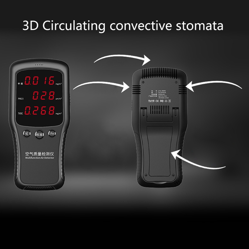 Air Monitor Indoor Air Pollution Sensor PM2.5 Formaldehyde HCHO Detector