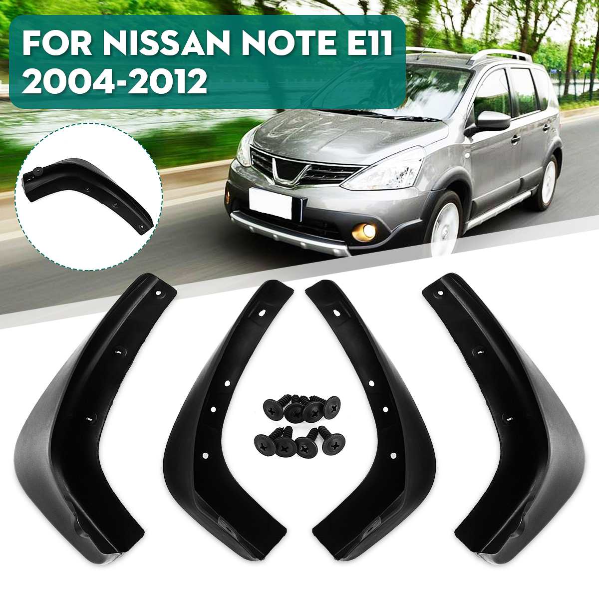 Auto Spatlappen Spatborden Voor Nissan Note E11 2004 Spatbord Splash Guards Spatlappen Accessoires