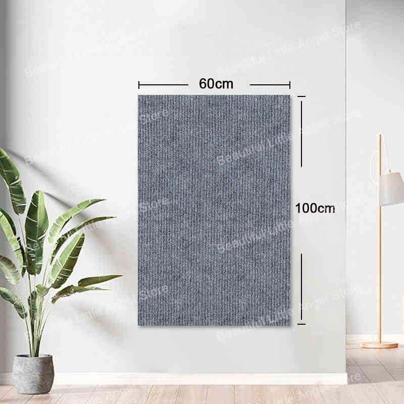 Cat Scratching Mat with Self-Adhesive Trimmable Cat Carpet Cat Scratching Carpet Corner Wall Cat DIY Scratch Furniture Protector: Blue