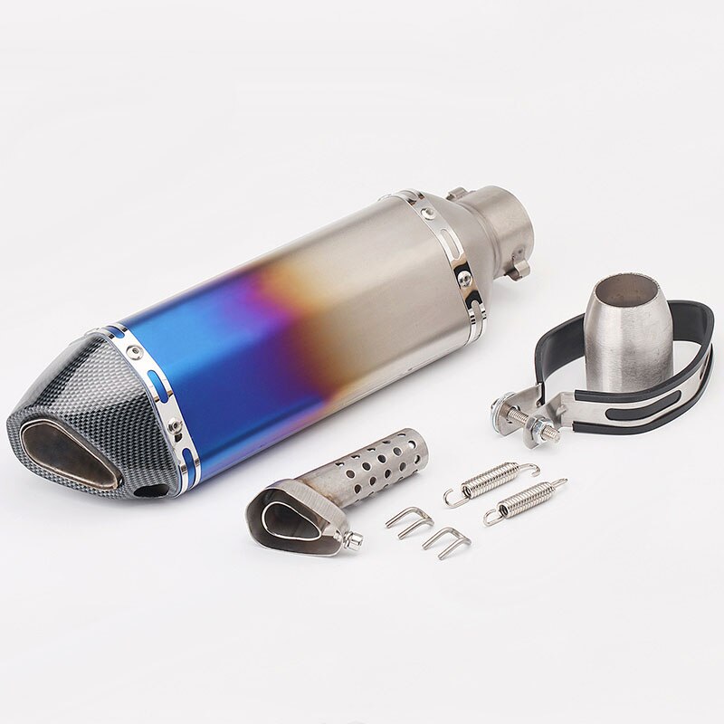 51mm Universal Motorcycle Exhaust Muffler Pipe Scooter Dirt Pit Bike Tube DB Killer For Honda R1 R3 MT07 cafe racer simson s51: N Ak sticker
