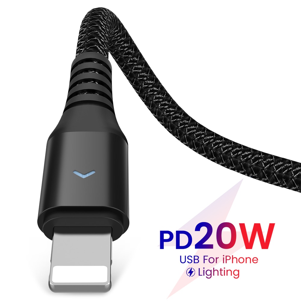 Cavo USB tipo C PD da 20W per iPhone 12 pro 12 mini caricabatterie a ricarica rapida per iPhone 11 XS XR X cavo dati USB C cavo di alimentazione