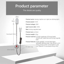 Industrial Lighting Sewing Machine LED Light 10/20/30 LED Flexible Work Light EU US Plug Machine Accessories Luminaire