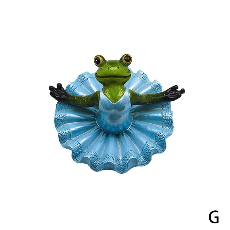 Statue de grenouilles flottantes en résine, Sculpture de grenouille mignonne créative pour étang de jardin en plein air décoratif pour décoration de jardin de bureau à domicile 2022: G