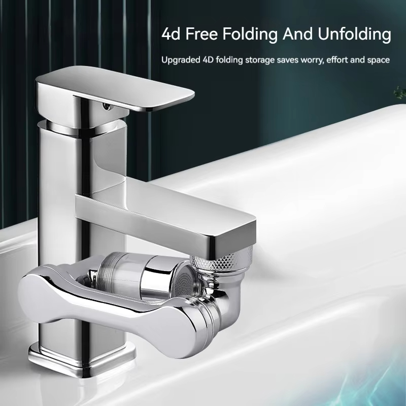 1080 ° Rotierender Wasserfilter Kunststoff Wasserhahn Mechanischer Arm Sprühkopf Küche Waschbecken Verlängerung Wasserhahn Belüfter Univer