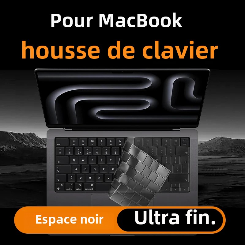 Premium Keyboard Cover Skin Ultra Thin dla MacBook Air 15" M3 M2 A3114 A2941, Air 13.6" A3113 A2681, Pro 14" 16" A2918 A2779