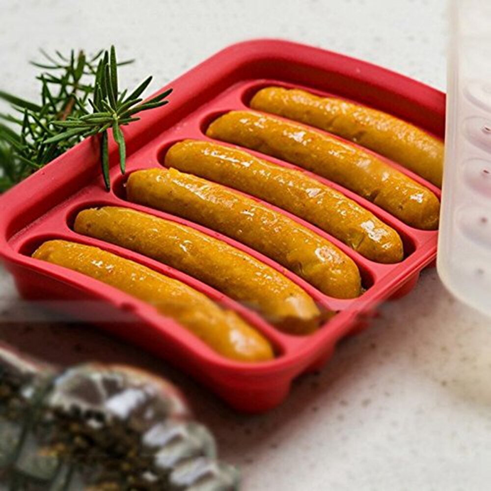 Sweettreats makkaran muotin silikoni hampurilainen koira valmistaja muottiin 6 pihvi päättäjät mikroaaltouuni turvallinen makkarantekijän