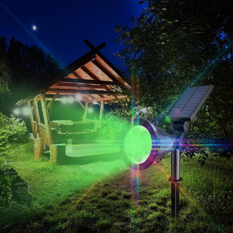 7 led solar gräsmatta lampa spotlight vattentät ljuskontroll infoga golv trädgårdsljus utomhus justerbar trädgård landskapslampa
