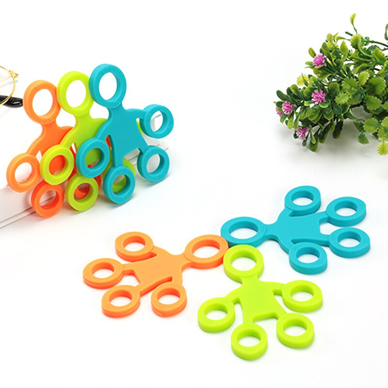 Finger Trainer Finger Hand Grip Silicone Ring Gripper Strengthener Exerciser Trainer Resistance Band Fitness Expander 3 Levels