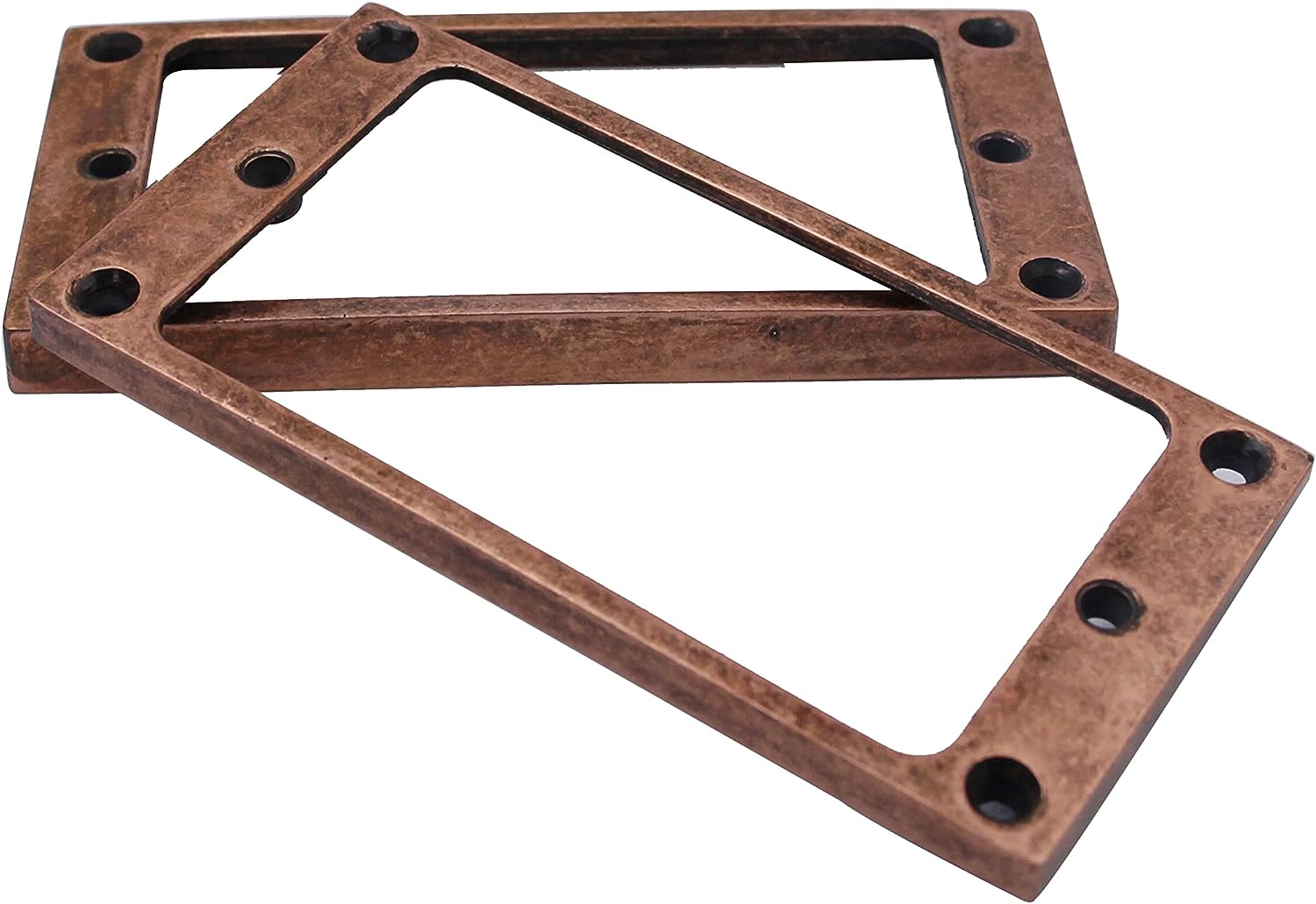 Juego de anillos de montaje para pastilla Humbucker de Metal plano inferior, reemplazo de marco de cubierta de pastillas de puente y cuello Compatible con guitarra: Verde