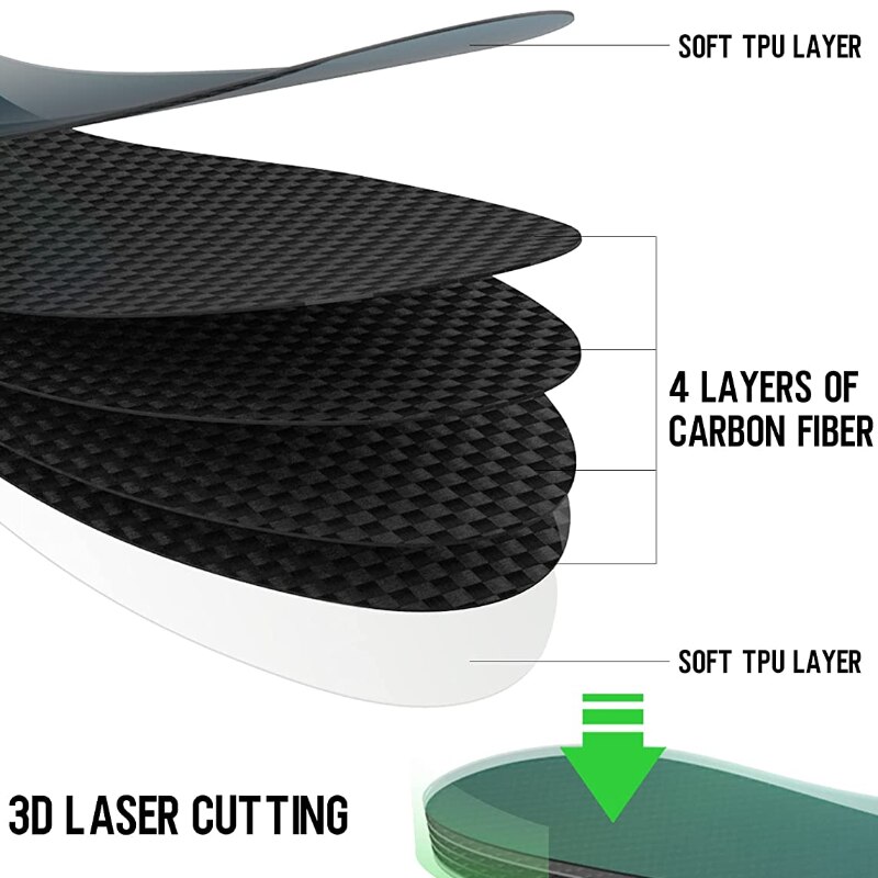 Inserções de sapato de fibra de carbono para o homem mulher basquete futebol caminhadas esportes palmilha ortopédica sapato stifener inserção
