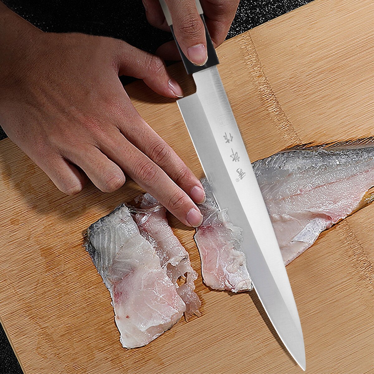 Pro Japanese Knife Set Salmon Santoku Knife Sharp Edge Fish Filleting Sashimi Slicing Knives Meat Cleaver For Cooker