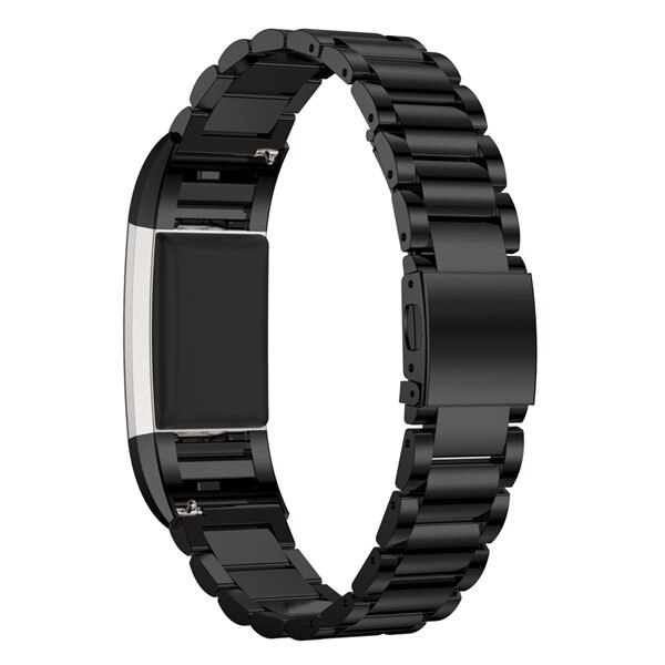 Replacement for Fitbit Charge 2 Stainless Steel Bracelet Strap Stainless Steel Bracelet Watch Band Wristband for Fitbit Charge2: Black