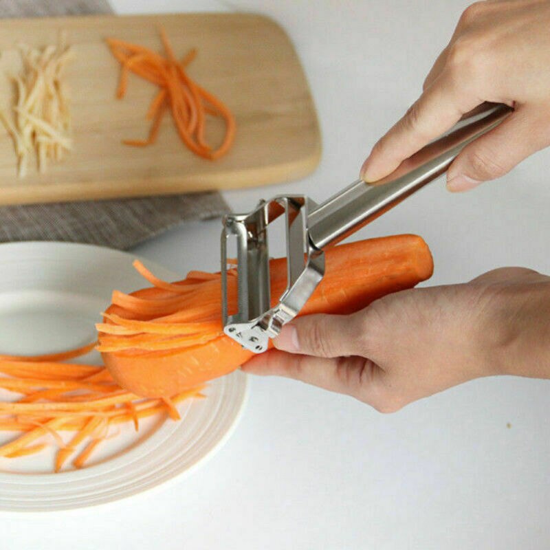 Roestvrij Staal Aardappel Komkommer Wortel Rasp Julienne Dunschiller Groenten Fruit Dunschiller Dubbele Schaven Rasp Keuken Gadget