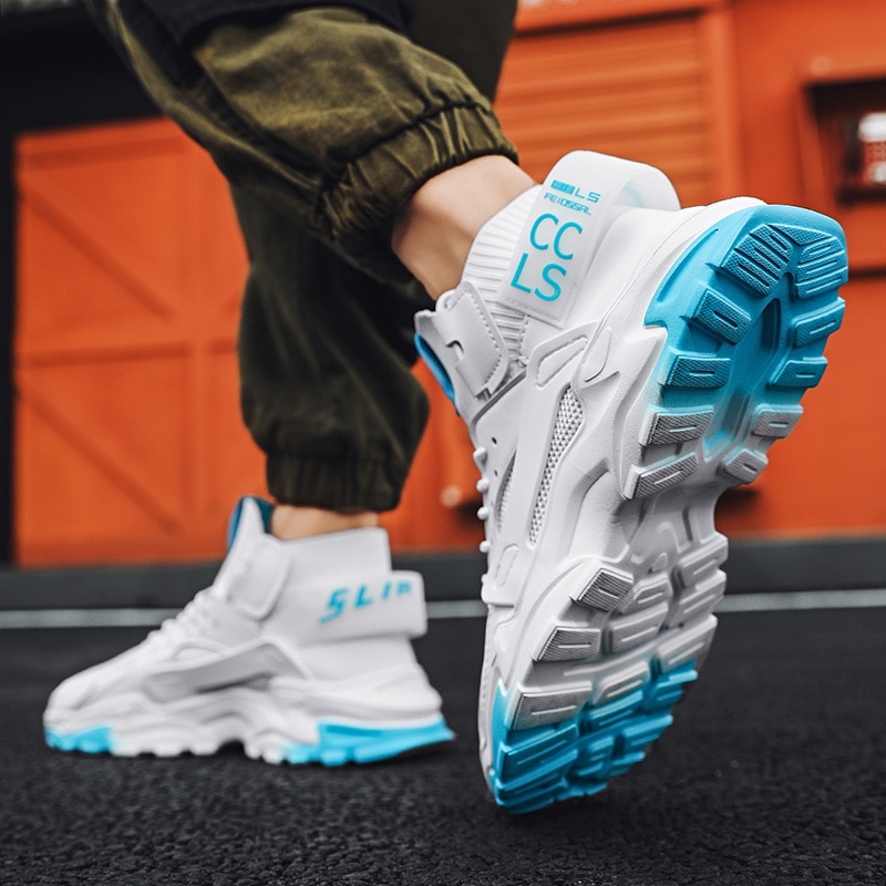 Hoge Top Mannen Sok Sneakers Mannen Casual Schoenen Ademende Mannen Schoenen Non-Slip Comfortabele Schoeisel Trend Zapatillas mand