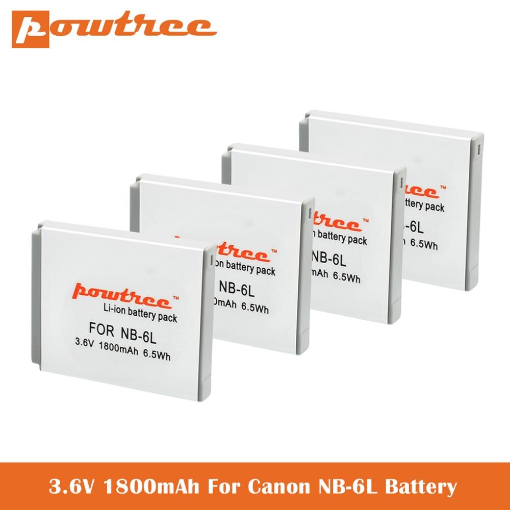 NB-6LH NB6L NB-6L Digital Battery for Canon Power-shot Camera HS SX520 SX530 SX540 SX600 SX610 SX700 SX710 IXUS 95 200 210 L20: 4 Picec Battery