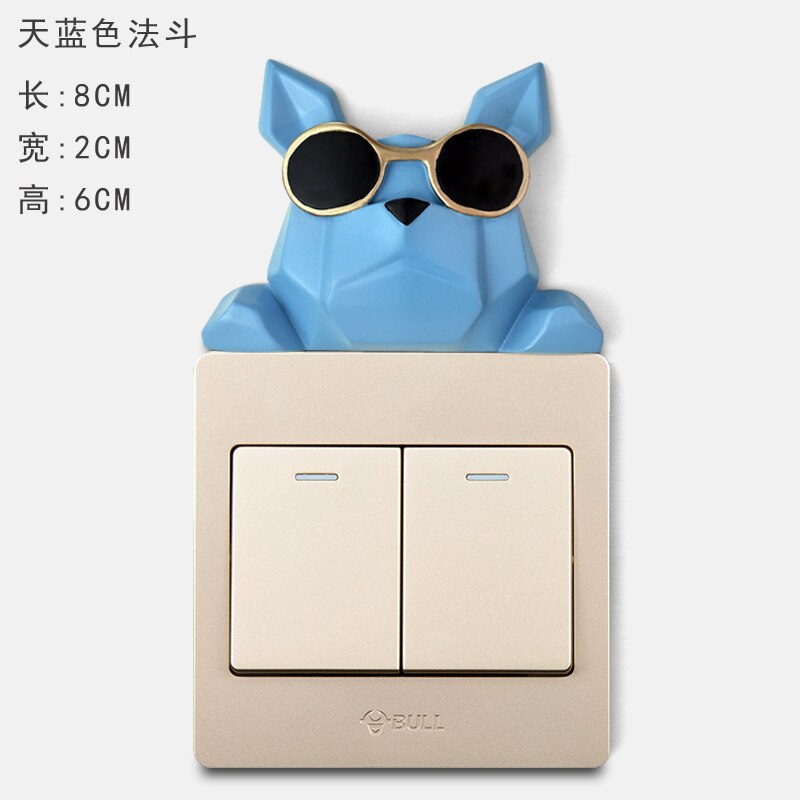 Luxury Wall Lamp Socket Block Switch Sticker Decorative Wall Sticker Border Beautification Protective Cover Home: Light Grey