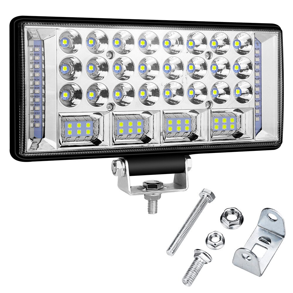 1PCS 6000K 204W Car LED Work Light 8 Inch Wide Flashing Left And Right Daytime Running Light Auxiliary Light Modified Light