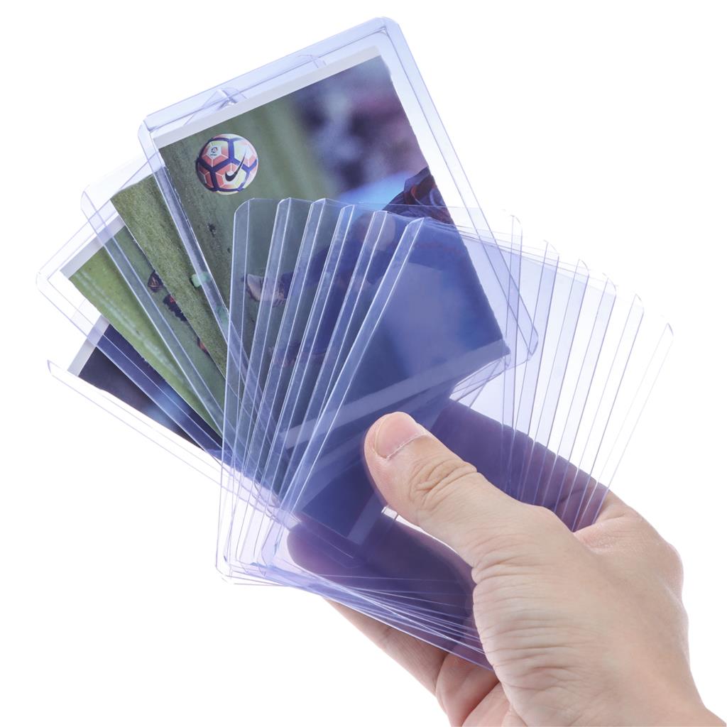 100 Pcs Topload Card Sleeves Transparent Top Loader Card Holders Protectors Thic