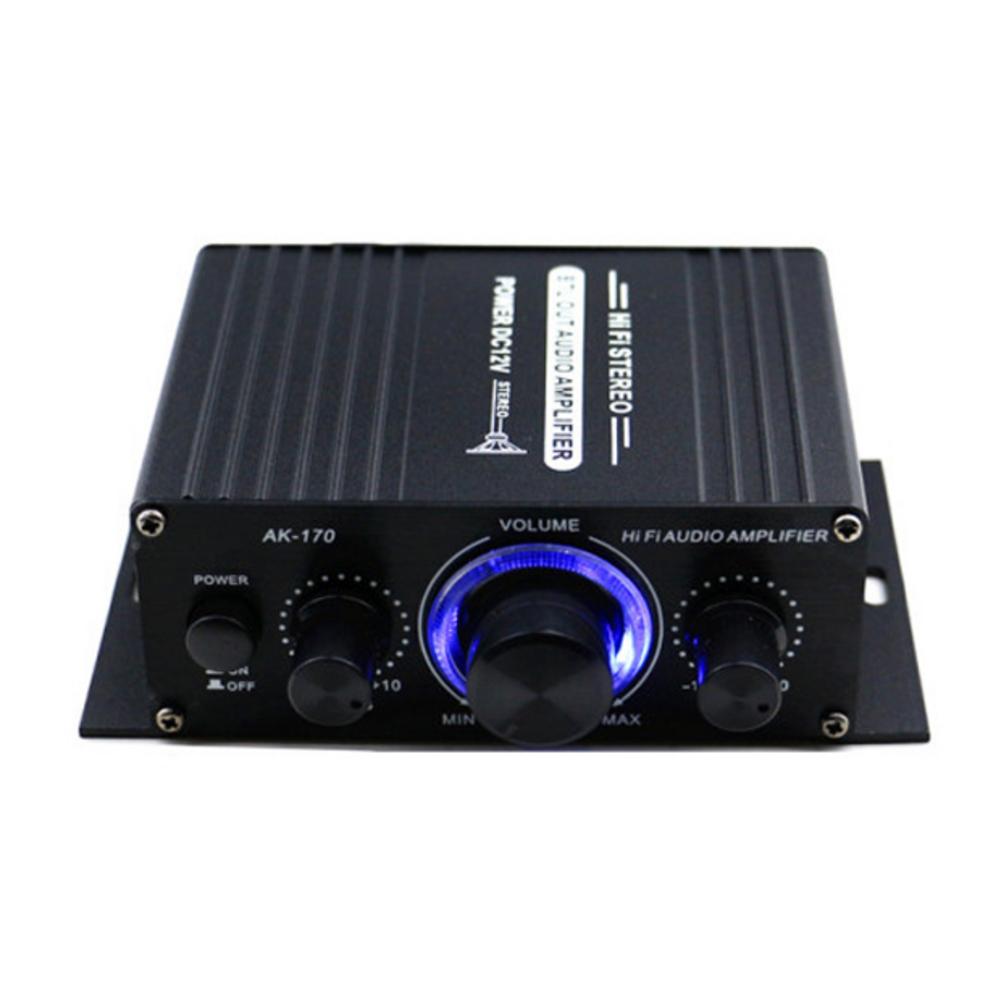 Mini HIFI Digital Audio Power Amplifier 12V Car Audio Amplifier Motorcycle Stereo Amplifier High Bass Stereo Audio Amplifier