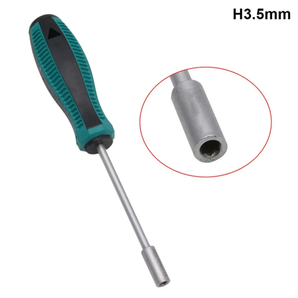 Destornillador Hexagonal 3/3,5/4/4,5/5,5/5,5/6mm llave de vaso destornillador de tuerca Hexagonal accesorios de herramientas manuales de reparación de automóviles: Negro