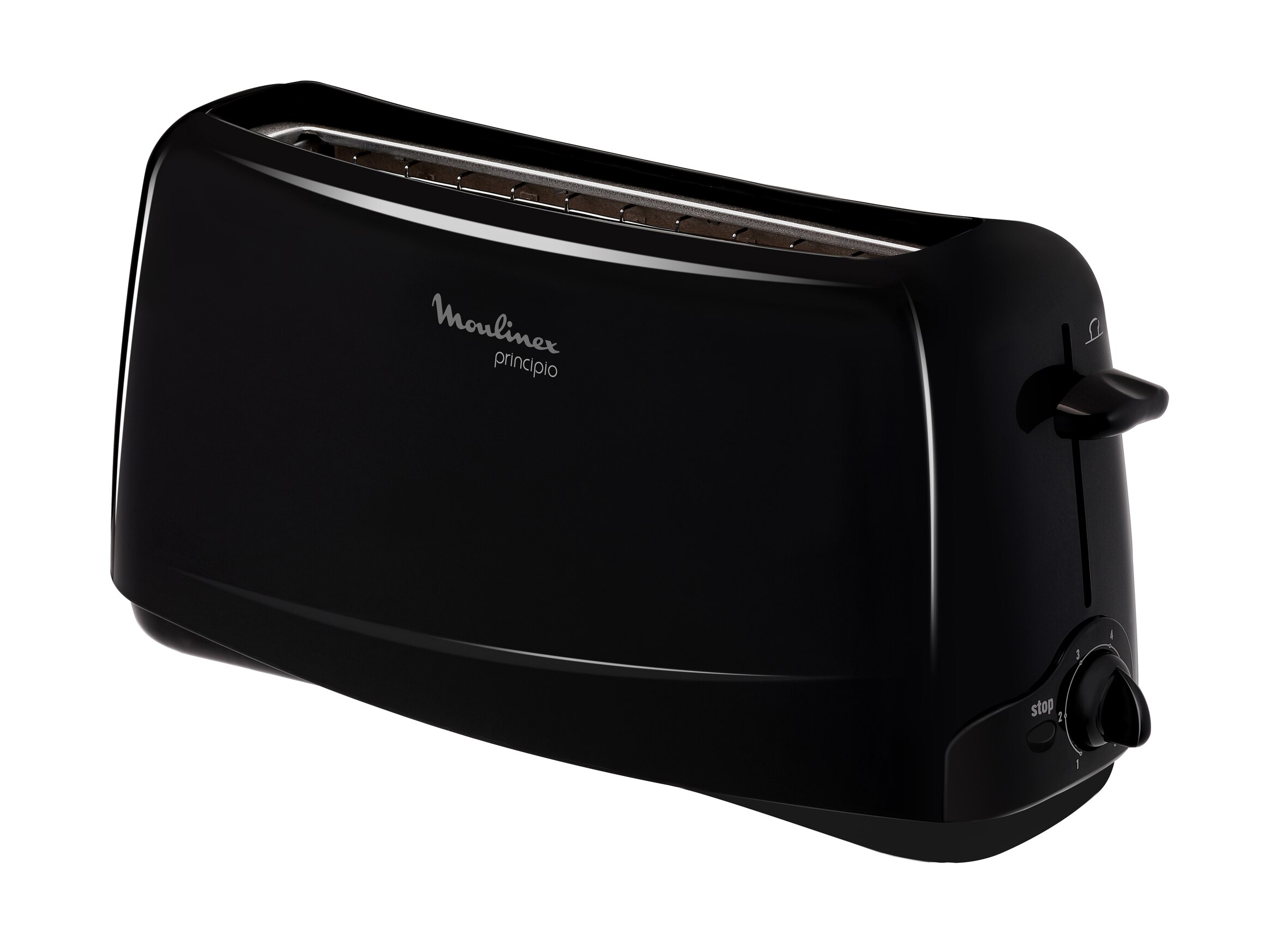 Moulinex - Tostadora Principio Negra - Ranura Larga, La forma más sencilla de disfrutar del desayuno