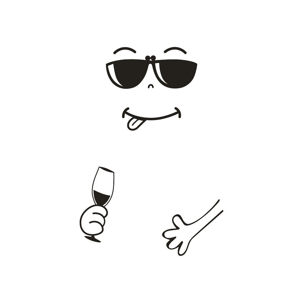 Leuke Sticker Koelkast Gelukkig Heerlijke Gezicht Keuken Koelkast Muur Vinyl Stickers Art Decal Home Decor Accessoires: D