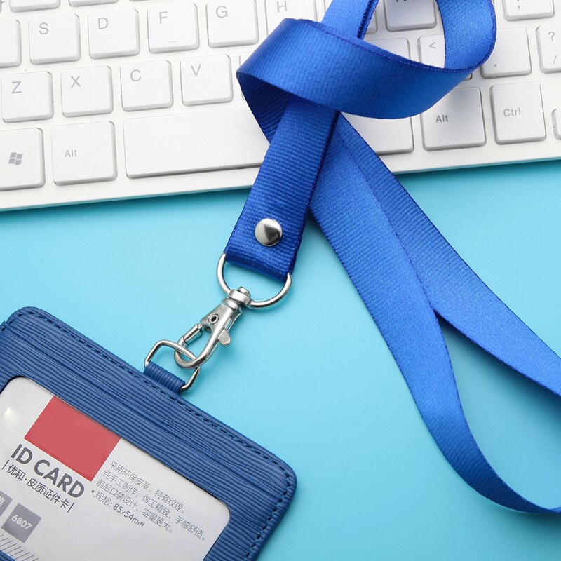 2 sztuk zwijany uchwyt na identyfikator smycz na szyje smycz bezpieczeństwa ucieczka DIY ID karty klucze metalowy klips identyfikator z plakietką posiadacze narzędzia biurowe