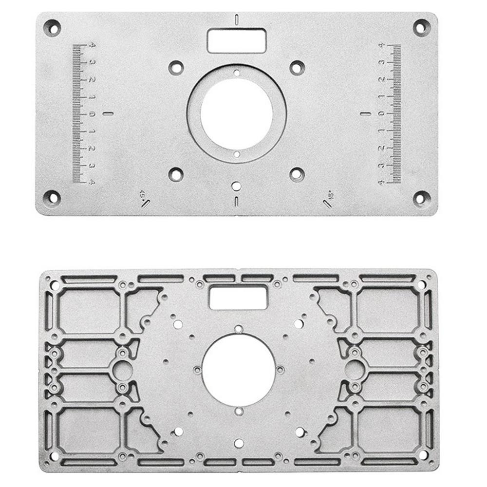 Multifunctional Aluminium Router Table Insert Plate Woodworking Benches Wood Router Trimmer Models Engraving Machine