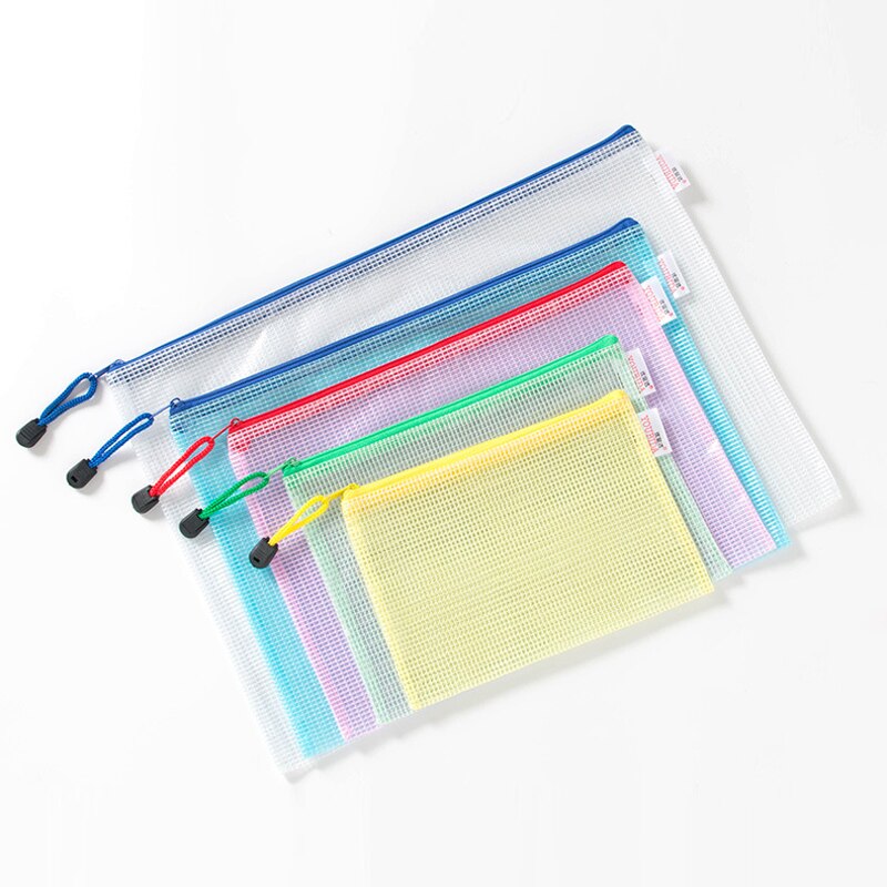 1 stuk waterdichte plastic rits papieren map boek etui etui tas documententas voor kantoorbenodigdheden student