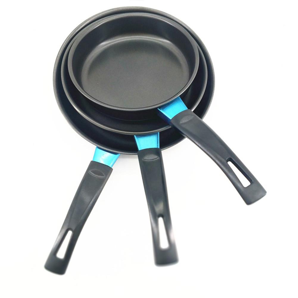 14/16/18cm Mini Non-sticky Flat Base Frying Pan Household Nonstick Pancake Egg Cooking Pans Anti-scalding Handle