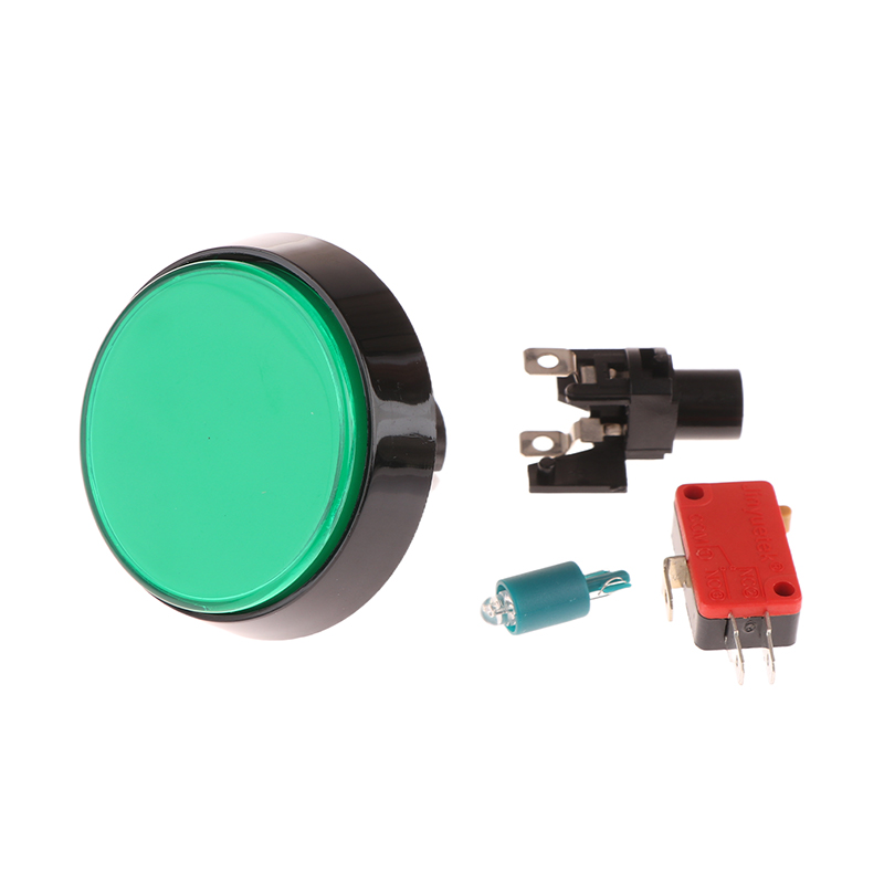 Arkade-Geschmack, 60mm dc 12v große runde LED-tasten , 5- farbiger mikroschalter, automatischer zurücksetzen-knopf für Arkade-automaten: Gelb