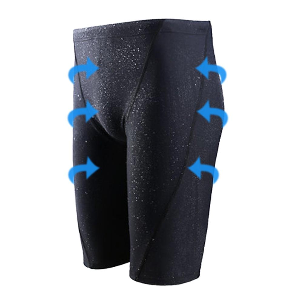 Men's Long Racing Swim Trunks - Athletic Beach Wear - Waterproof Quick Dry Shorts