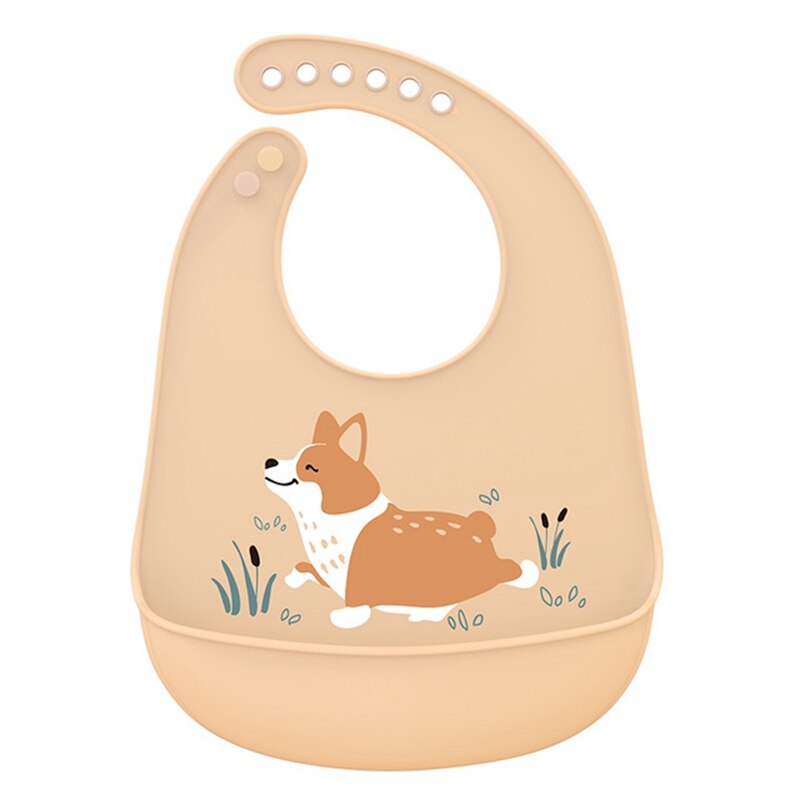 Laten We Food Grade Siliconen Slabbetjes Babyvoeding Speeksel Handdoek Olie-Proof Verstelbare Burp Doeken Bandana Cartoon Waterdicht schorten: 03