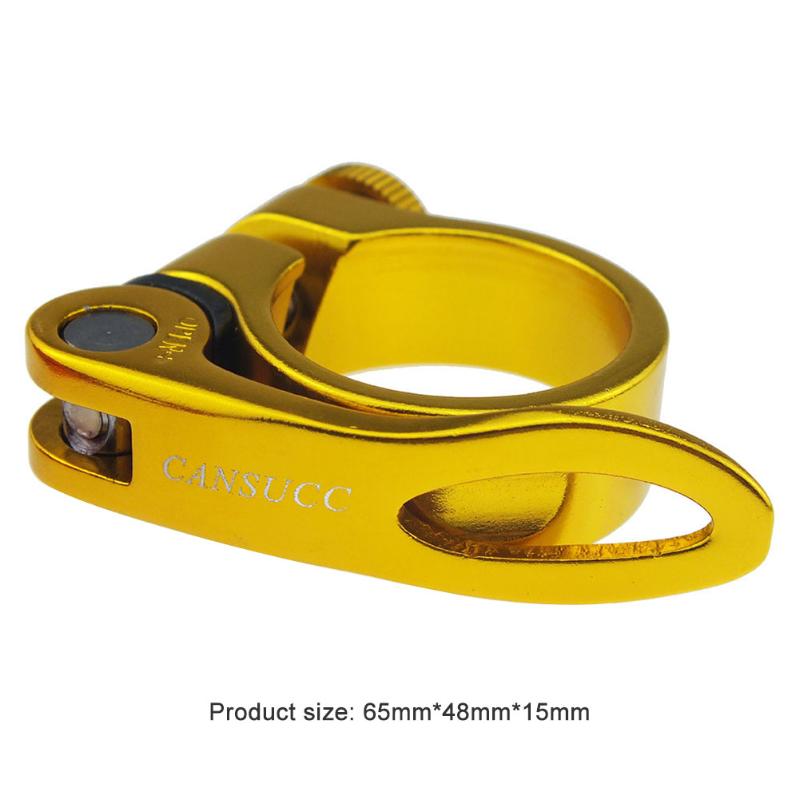Classic Delicate Fiets Zadelpen Klem Multifunctionele Aluminium Quick Release Zadelpenklem Fiets Accessoire: Gold