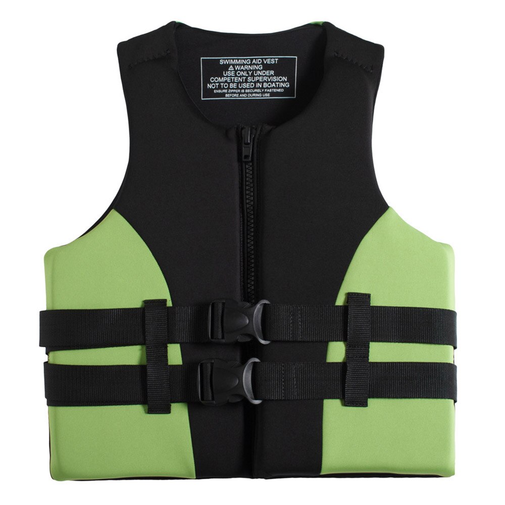 Safety Life Vest Neoprene Fishing Life Jacket Water Sports Kayaking Boating Drifting Universal Swimming Ski Drifting Vest Suit: Green / L