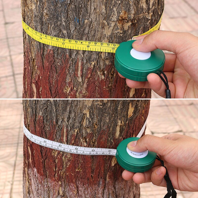 Tree Diameter Tape 2000 mm 79 inch PVC Soft Retractable Measuring Tape Gardening Tree Ruler Meter Measuring Tool