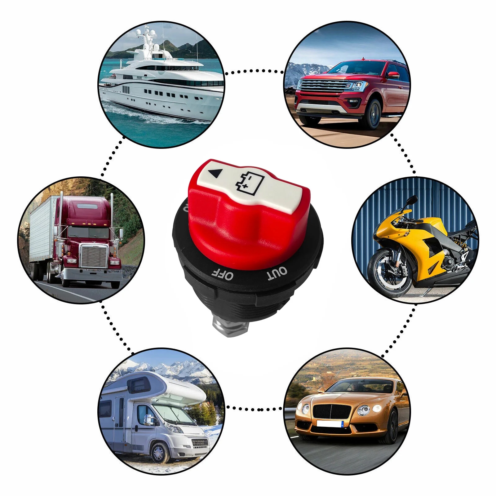 Interruptor de desconexión de batería de 100A/12-32V, aislador de energía cortado para Auto SUV RV, coche, barco, yates, camión, caravana, Camper, VanBoat marino