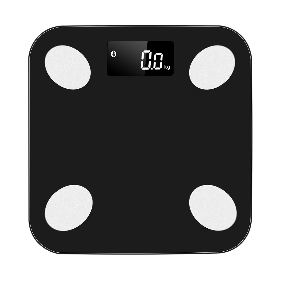 Bluetooth scales floor Body Weight Bathroom Scale Smart Backlit Display Scale Body Weight Body Fat Water Muscle Mass BMI: black