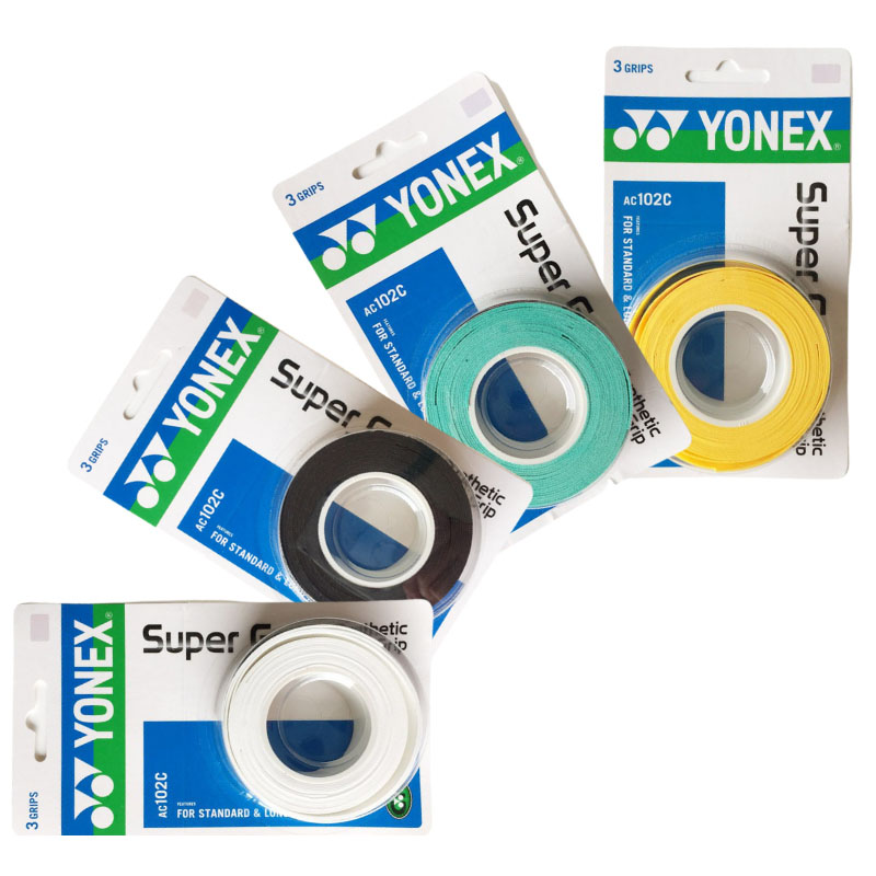 YONEX 3 Grips/Pack Cloth AC102 AC102EX 102C Hand Glue Tennis Badminton Racket Anti-slip Rackets Padel Sticky Grip