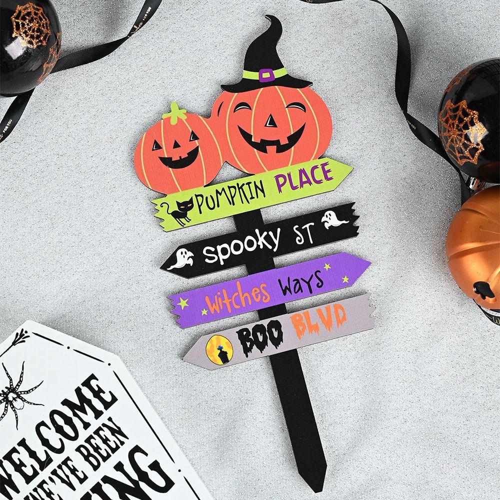 Drewniane tabliczki ogrodowe w stylu klasyczny, lekkie, trwałe, dekoracyjne znaki na podłogę robić ogrodu na Halloween.