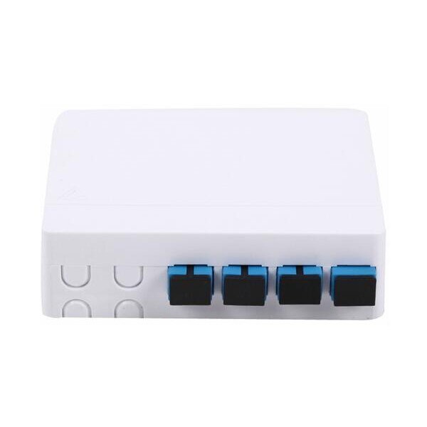 ODN FTTH 4 cores fiber Termination Box 4 ports 4 channels fiber socket Splitter Box indoor outdoor fiber optic faceplate