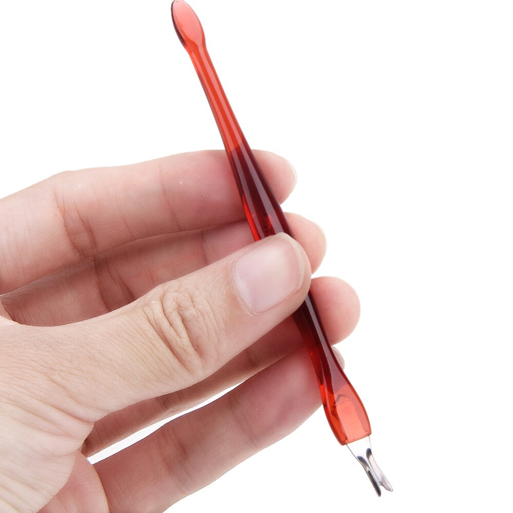 10Pcs Nail Cuticle Pusher Stainless Steel Head V-shaped blade Cuticle Trimmer Pusher Remover Manicure Pedicure Care Nail Tools