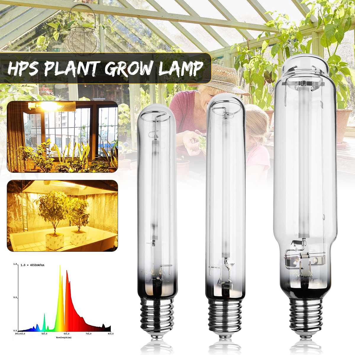 400/600W/1000W HPS Plant Grow Lamp E40 Grow Light Bulb Ballast for sodium bulb Indoor Plant Growing Lamps higth pressure